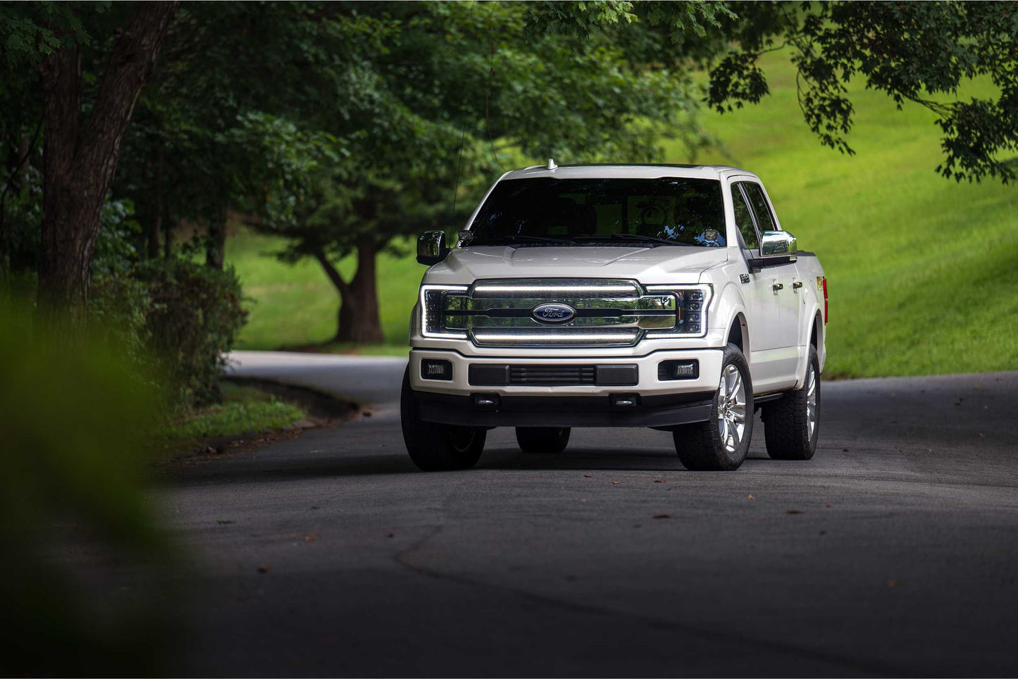 XBG LED Grille: Ford F150 (18-20) (Chrome Finish / White DRL)