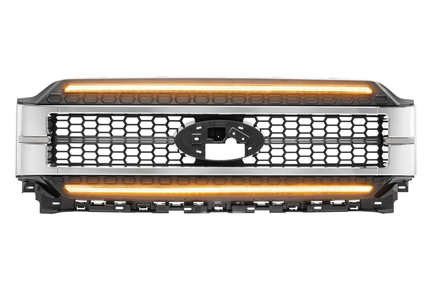 XBG LED Grille: Ford F150 (2021+) (Chrome Finish / Amber DRL)