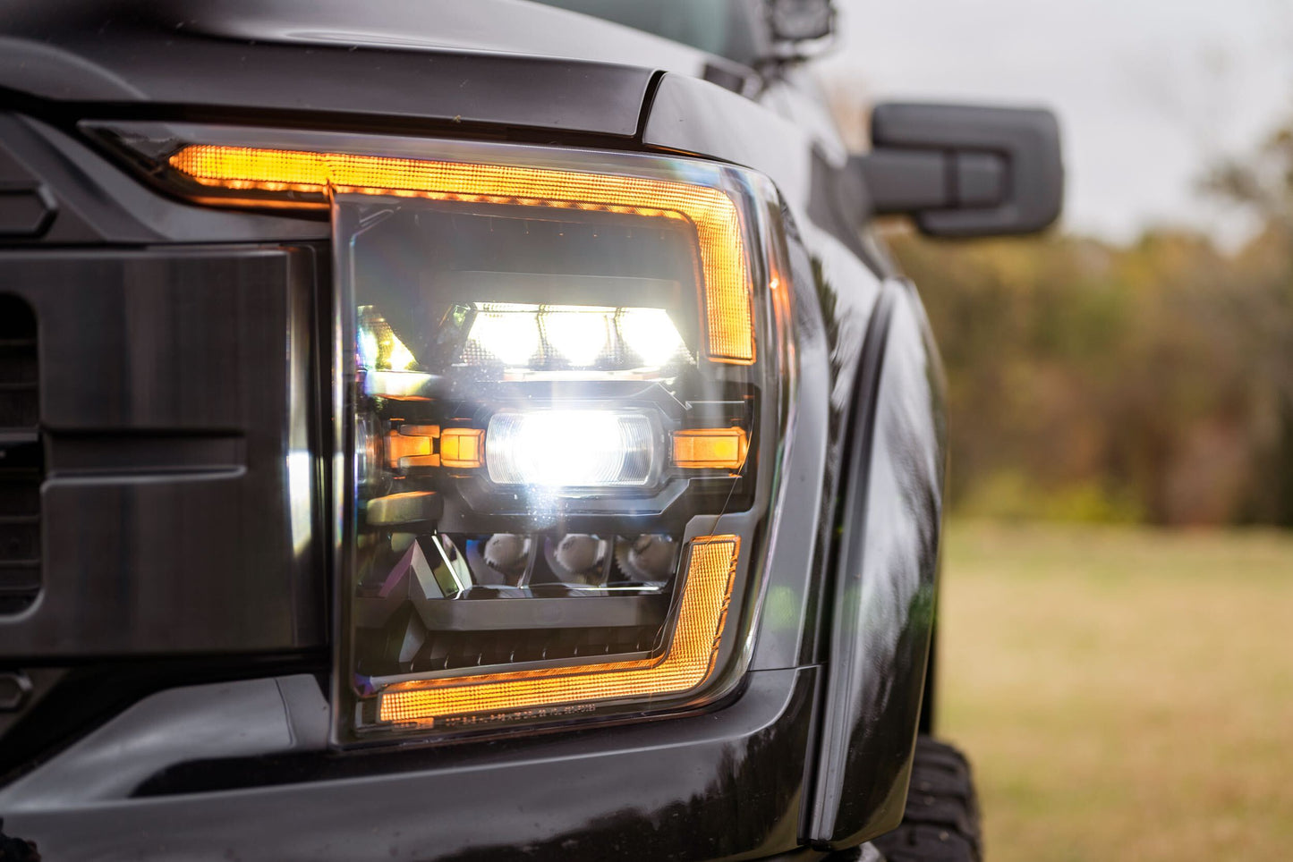 XBG LED Grille: Ford F150 (2021+) (Chrome Finish / Amber DRL)