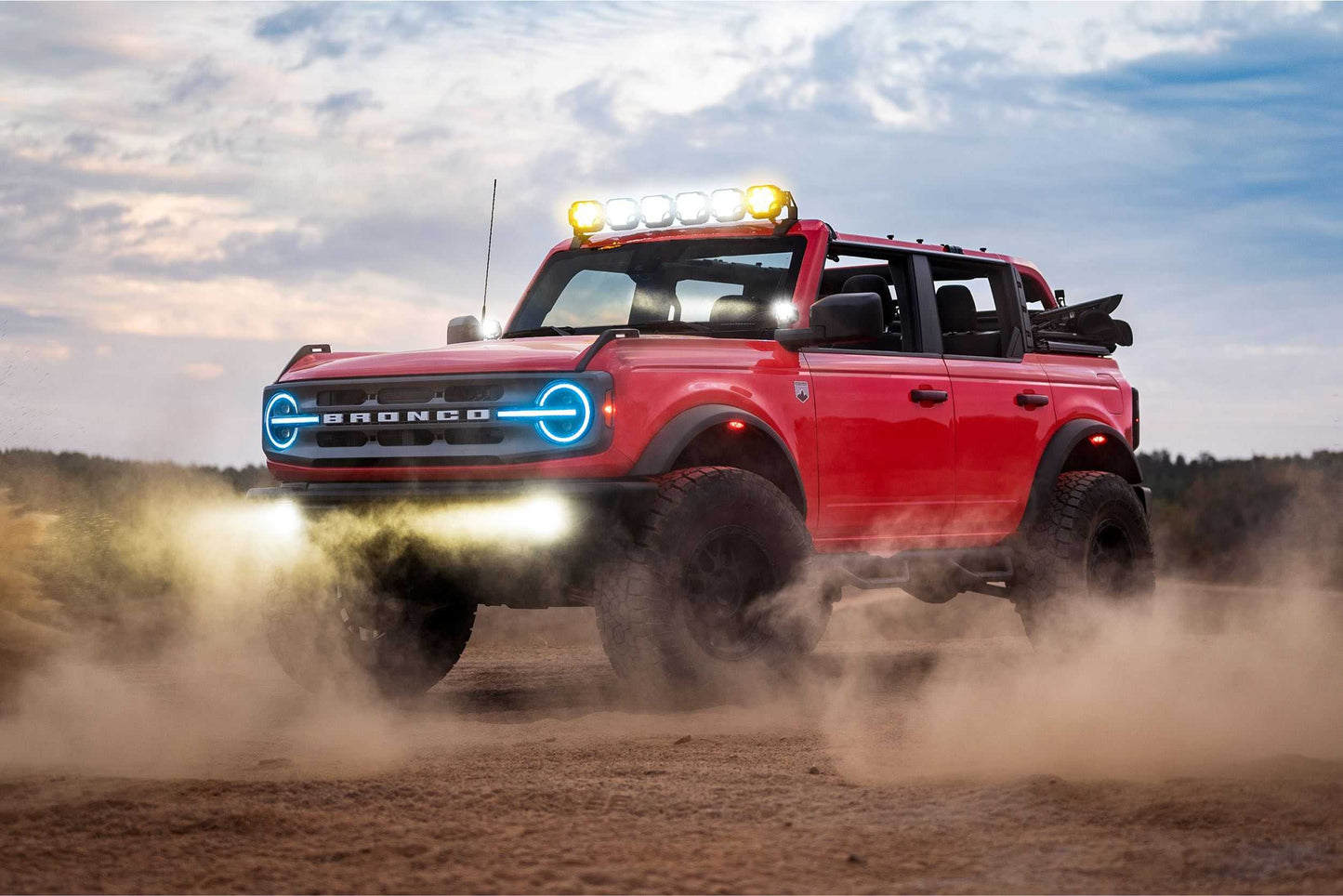XRGB LED Headlights: Ford Bronco (21+) (Pair / RGB DRL)