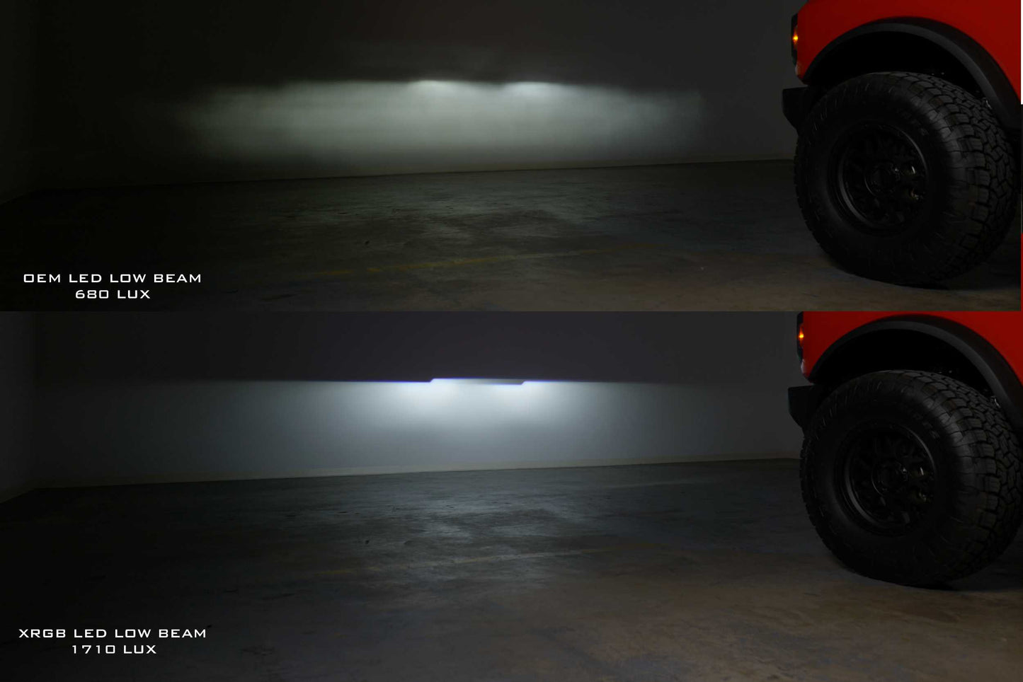XRGB LED Headlights: Ford Bronco (21+) (Pair / RGB DRL)