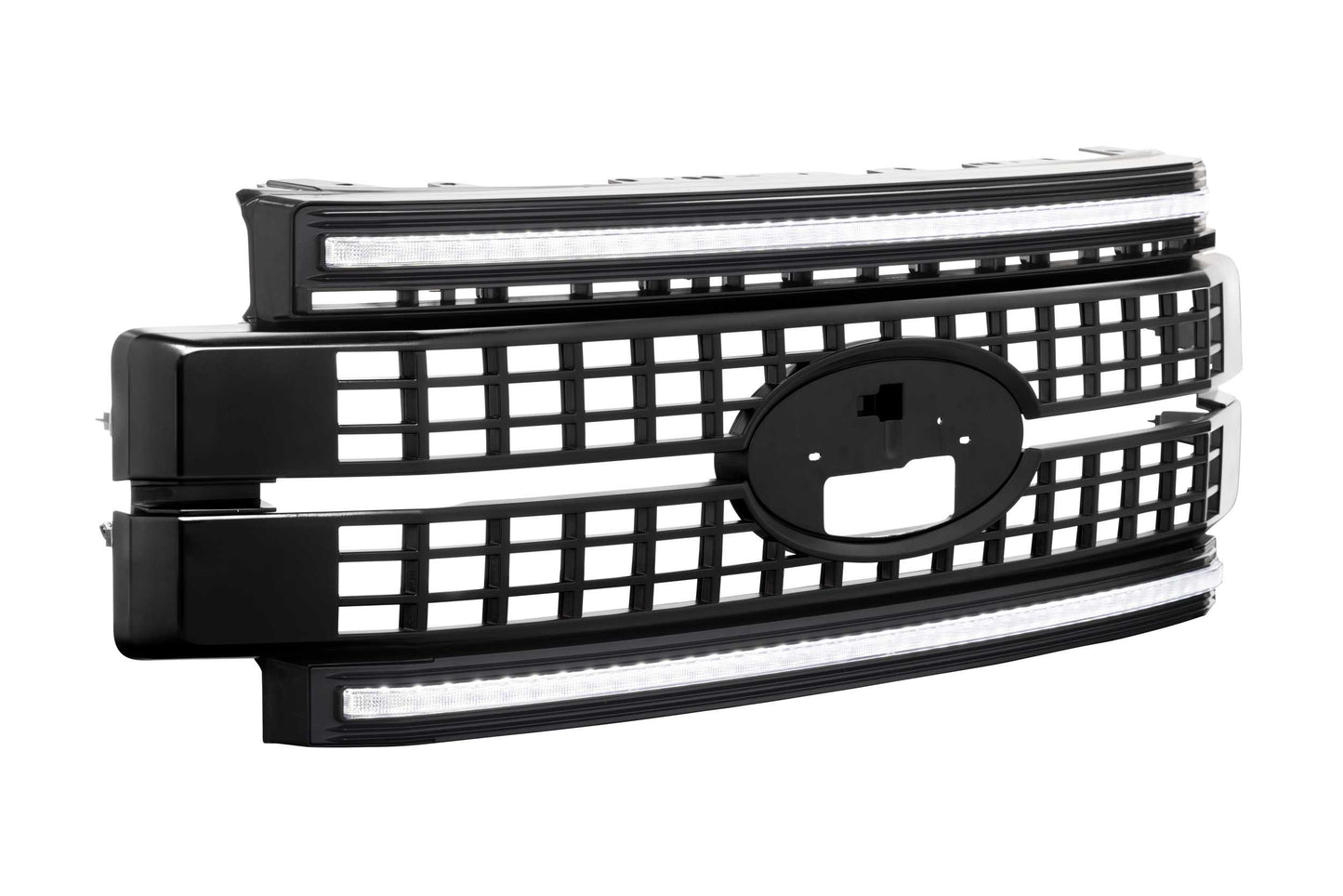 XBG LED Grille: Ford Super Duty (17-19) (Unfinished / White DRL)
