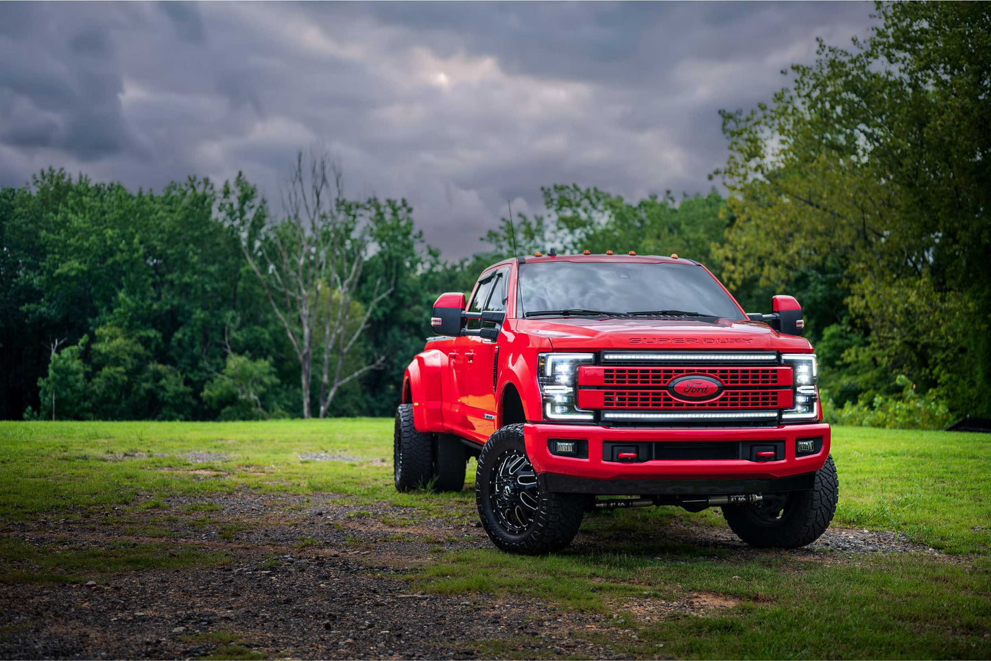 XBG LED Grille: Ford Super Duty (17-19) (Unfinished / White DRL)