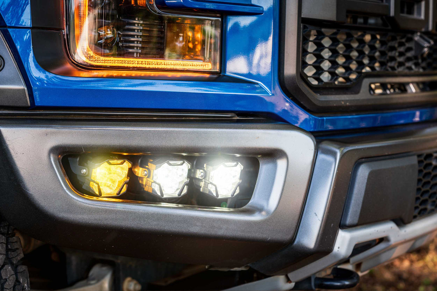 Morimoto 4Banger Triple Fog Kit: 17-20 Raptor (brackets and harness)
