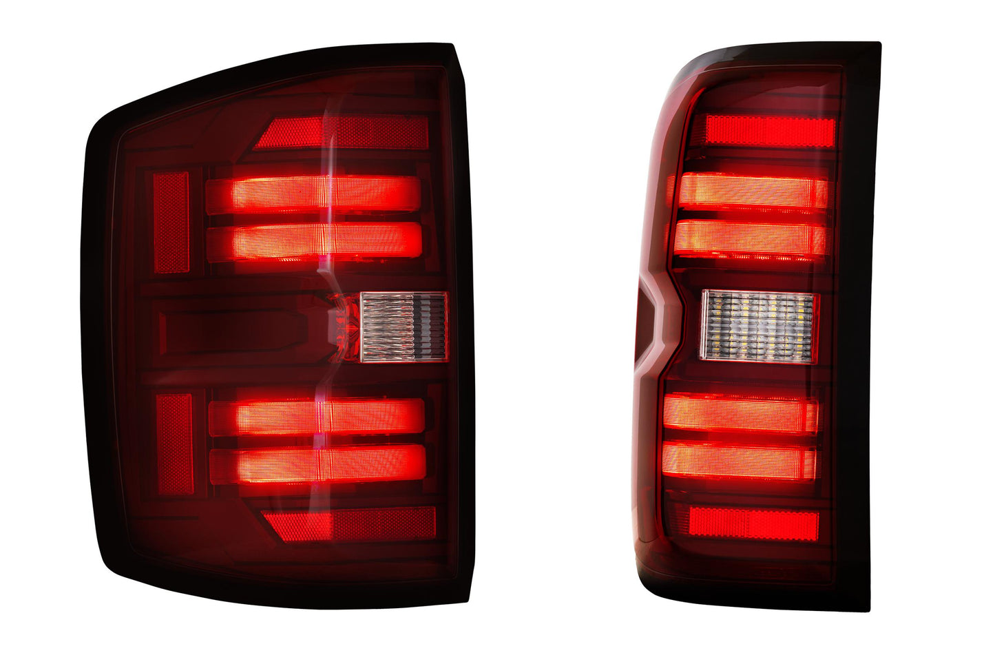 XB LED Tail Lights: Chevy Silverado (14-19) (Pair / Red) (Gen 2)