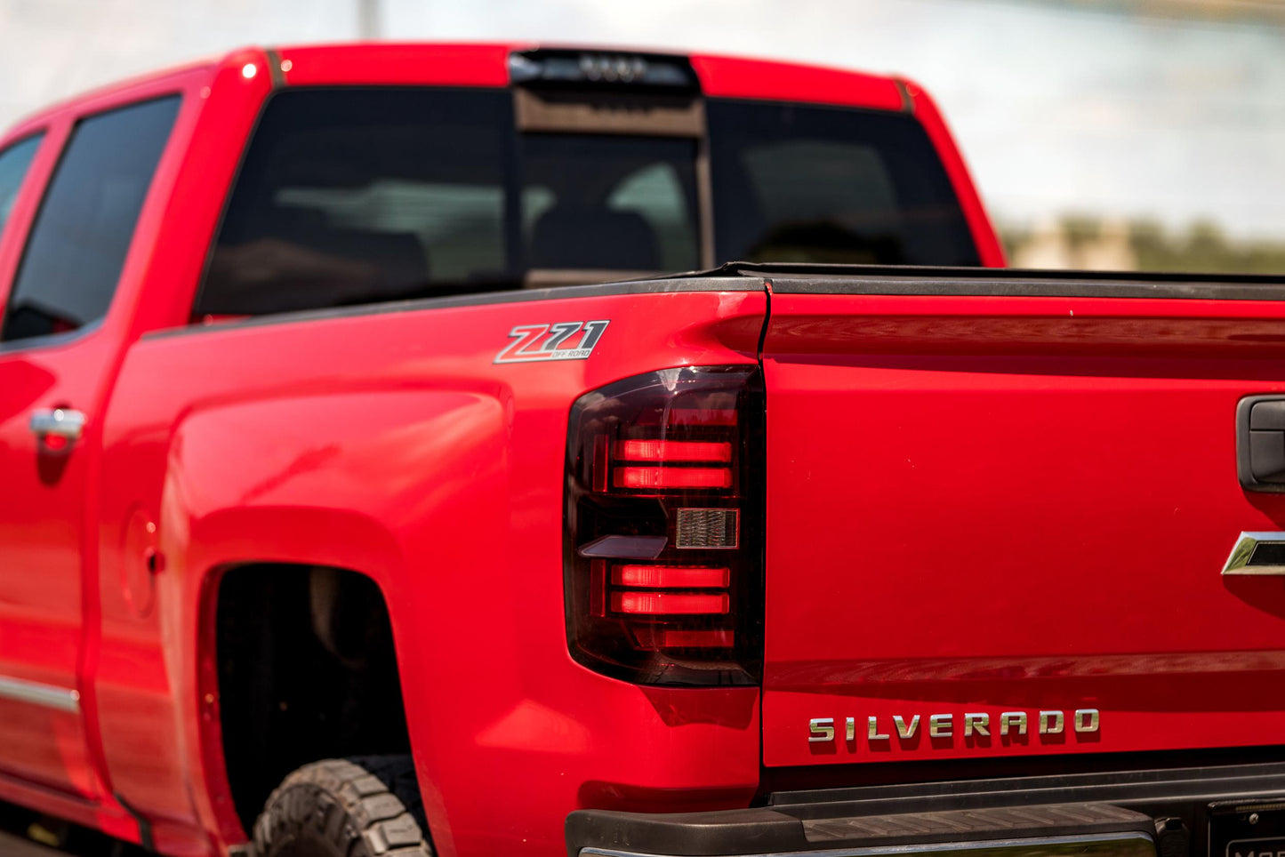 XB LED Tail Lights: Chevy Silverado (14-19) (Pair / Red) (Gen 2)