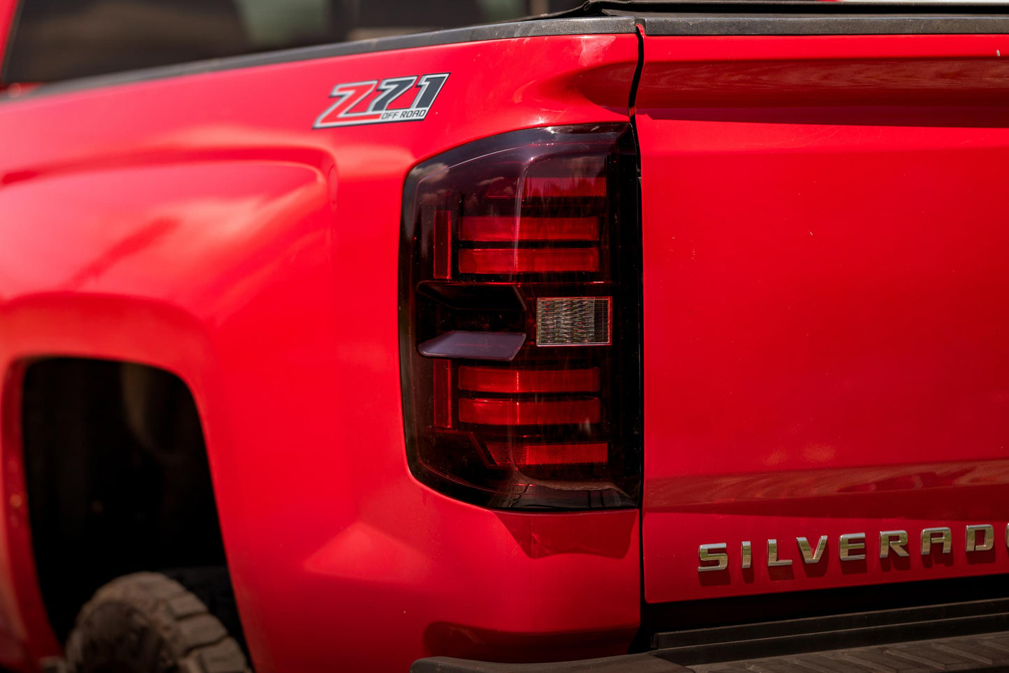 XB LED Tail Lights: Chevy Silverado (14-19) (Pair / Red) (Gen 2)