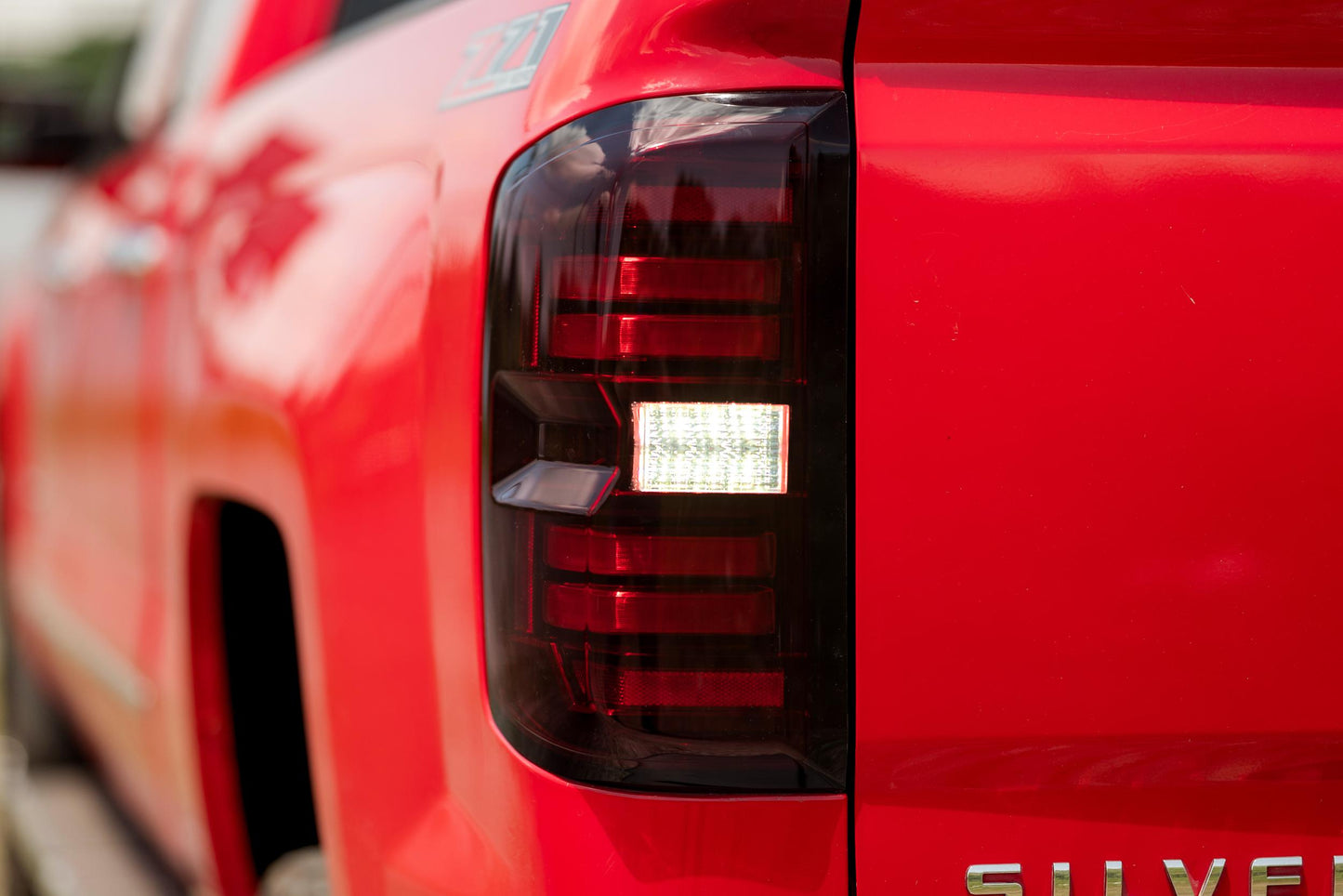 XB LED Tail Lights: Chevy Silverado (14-19) (Pair / Red) (Gen 2)