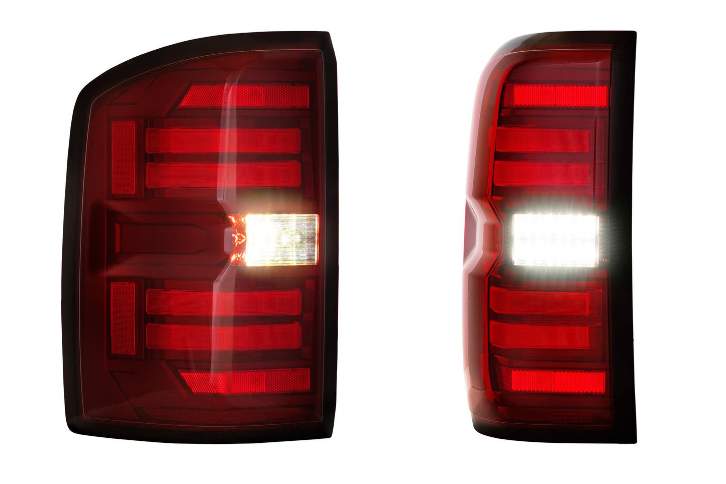 XB LED Tail Lights: GMC Sierra (14-18) (Pair / Red)