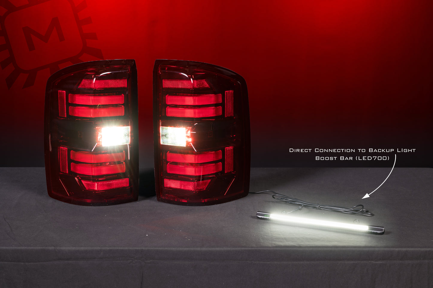 XB LED Tail Lights: GMC Sierra (14-18) (Pair / Red)