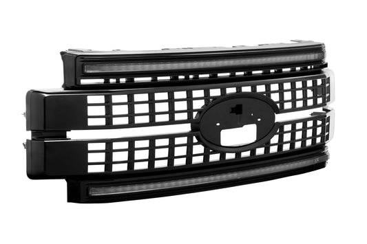 XBG LED Grille: Ford Super Duty (17-19) (Unfinished / Amber DRL)