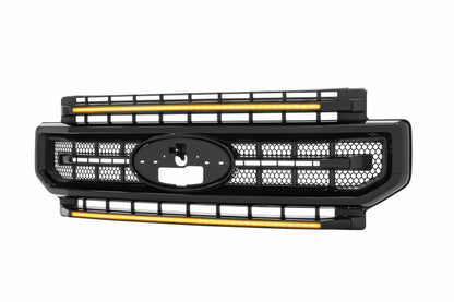 XBG LED Grille: Ford Super Duty (20-22) (Gloss Black / Amber DRL)