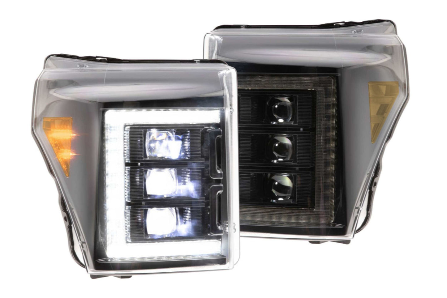 XB LED Headlights: Ford Super Duty (11-16) (Pair / White DRL)