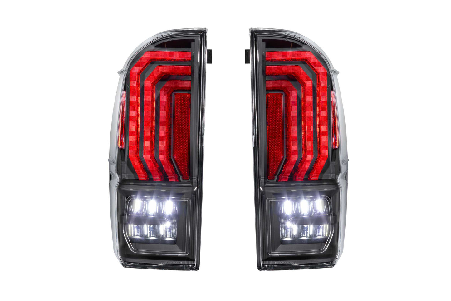 XB LED Tail Lights: Toyota Tacoma (16-23) (Pair / Clear Lens)