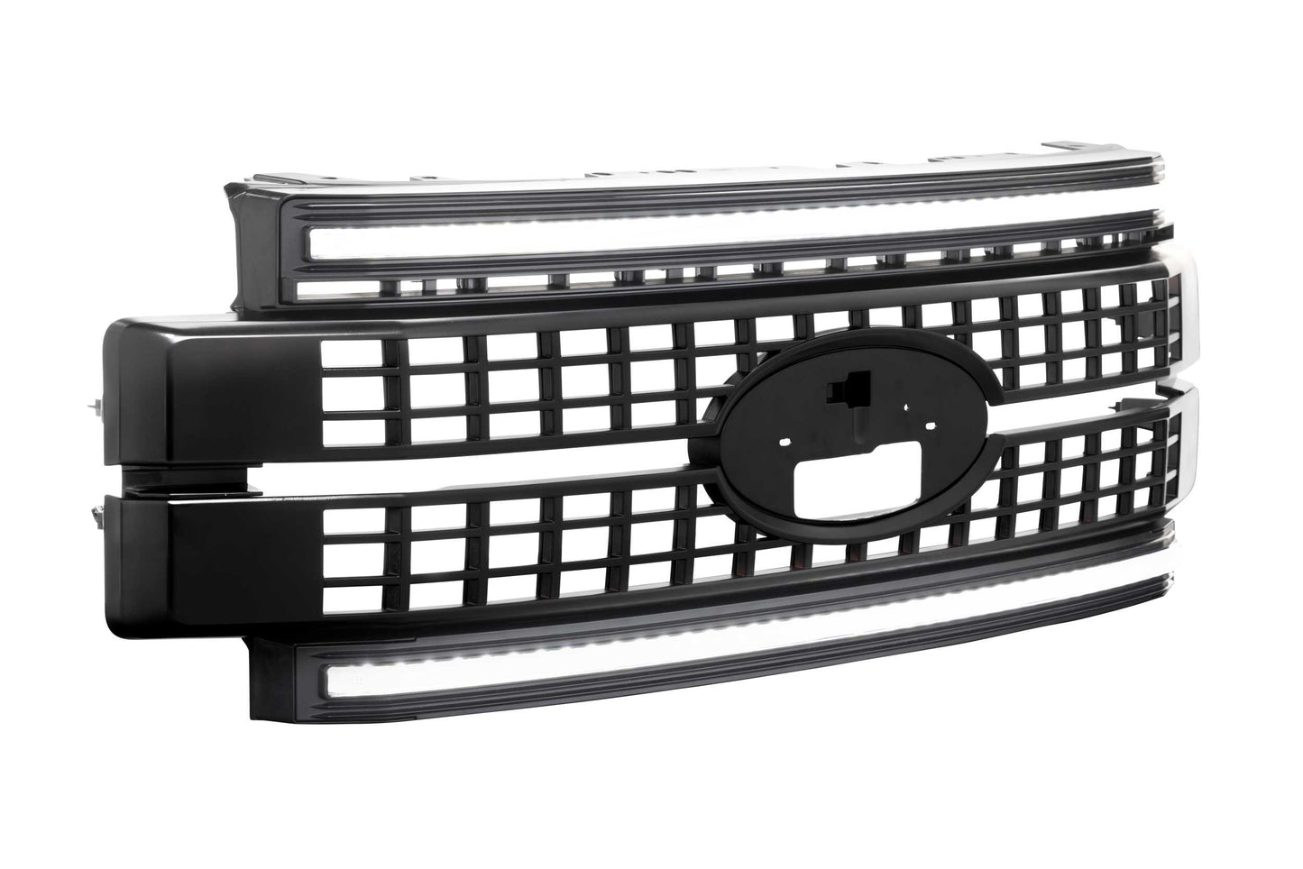 XBG LED Grille: Ford Super Duty (17-19) (Unfinished / White DRL)