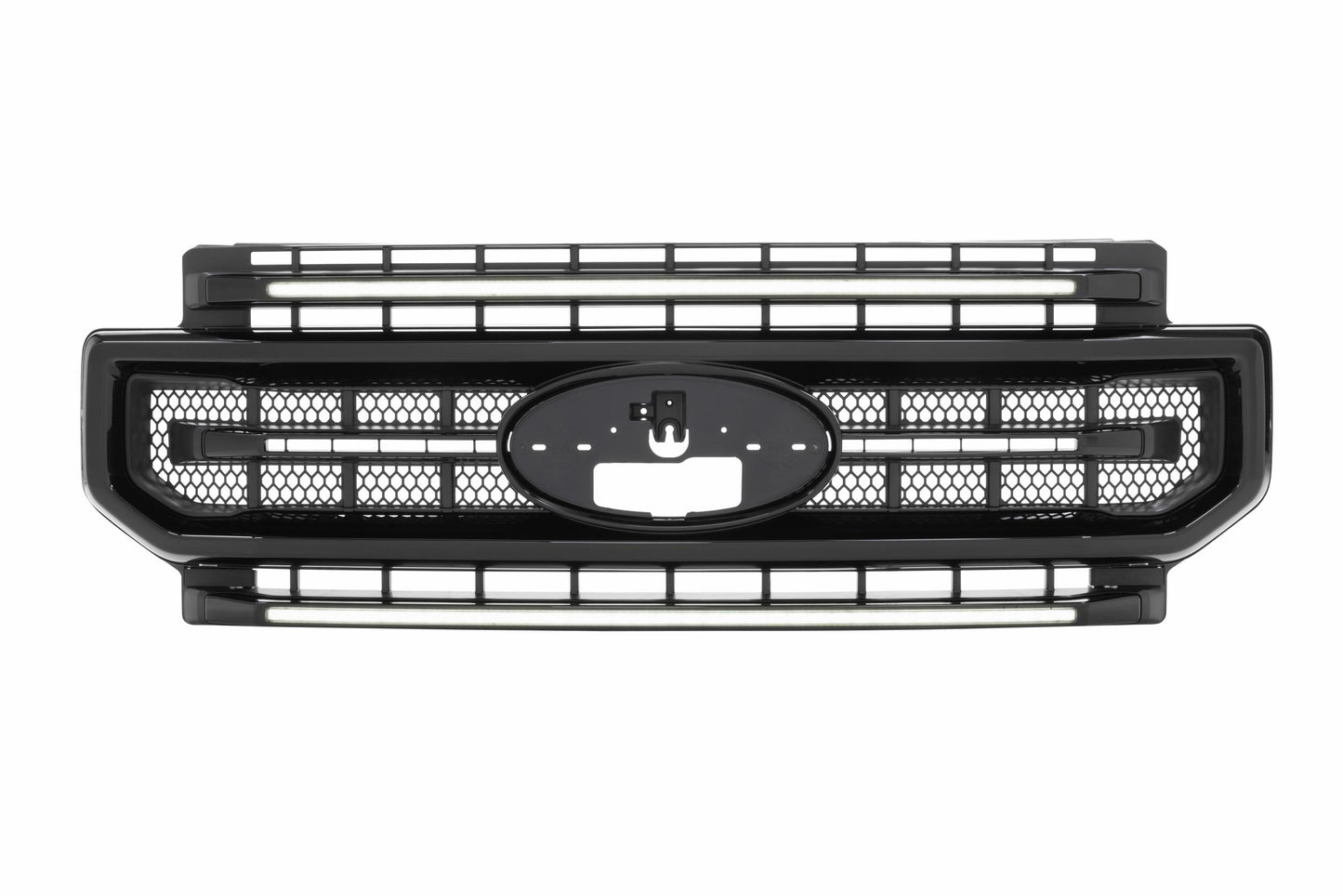 XBG LED Grille: Ford Super Duty (20-22) (Gloss Black / White DRL)