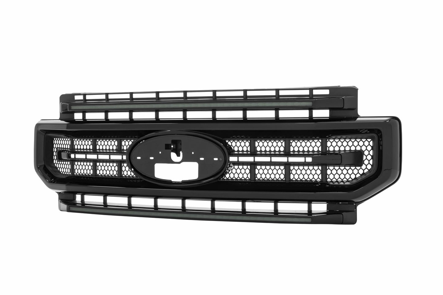 XBG LED Grille: Ford Super Duty (20-22) (Gloss Black / White DRL)