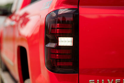 XB LED Tail Lights: Chevy Silverado (14-19) (Pair / Red) (Gen 2)