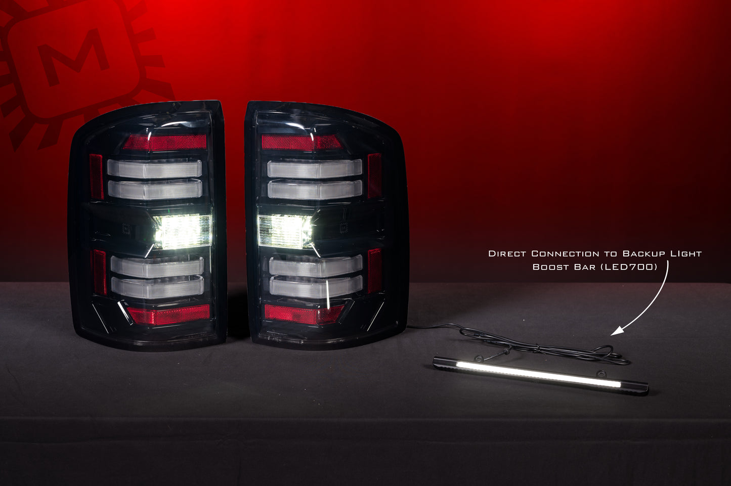 XB LED Tail Lights: GMC Sierra (14-18) (Pair / Smoked)