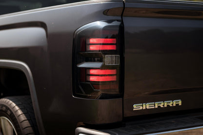 XB LED Tail Lights: GMC Sierra (14-18) (Pair / Smoked)